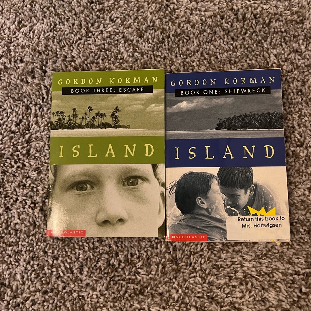Gordon Korman book 2 and three escape island
